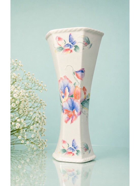 Aynsley Other - Aynsley England 1980s Vase Little Sweetheart Pastel Floral Bone China, 4x9”